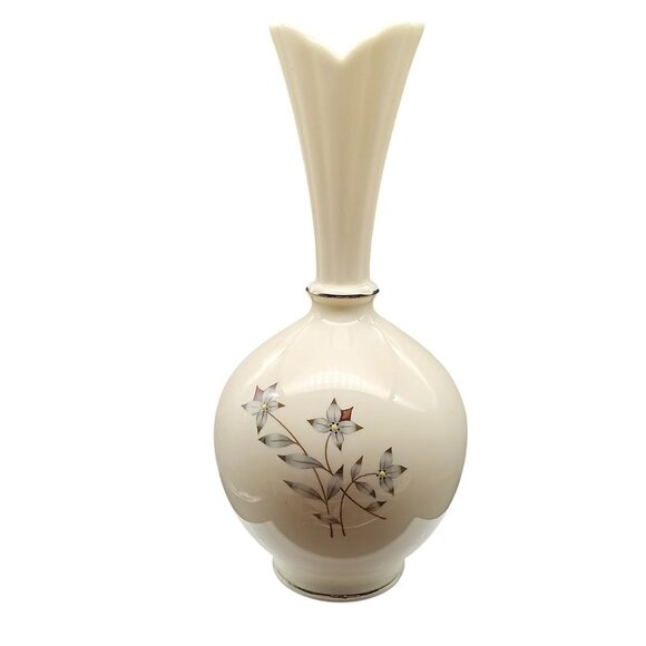 Lenox Vintage Porcelain Vase With Floral Design - Picture 1 of 3
